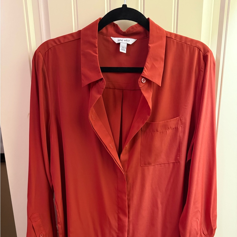 Nine West Rust Blouse